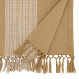 Cotton Table Runner With Stripe Design - 16"x72"