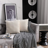 Couch Pillow Covers: 2 Pack Original Striped Velvet Square Throw