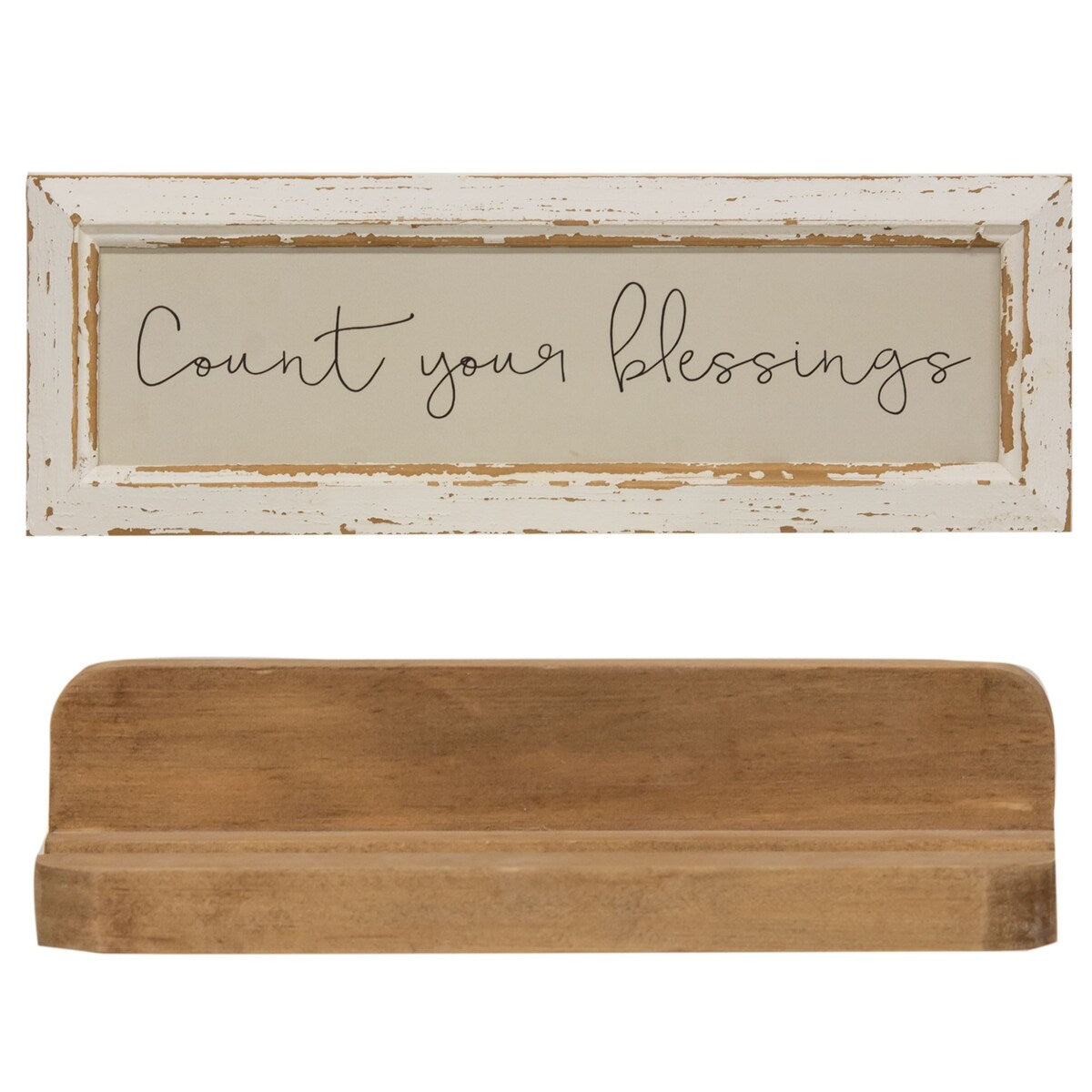 Count Your Blessings Distressed Frame w/Holder