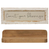 Count Your Blessings Distressed Frame w/Holder