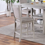Counter Height 5-Pieces Dining Table Set with Shelves