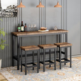Counter Height Extra Long Dining Table Set