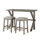 Counter Height Set Table and Barstools Upholstered Seat Finish For Dining Kitchen Furniture