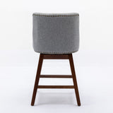 Counter Height Upholstered Swivel Bar Stools Set of 2