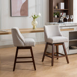 Counter Height Upholstered Swivel Bar Stools Set of 2