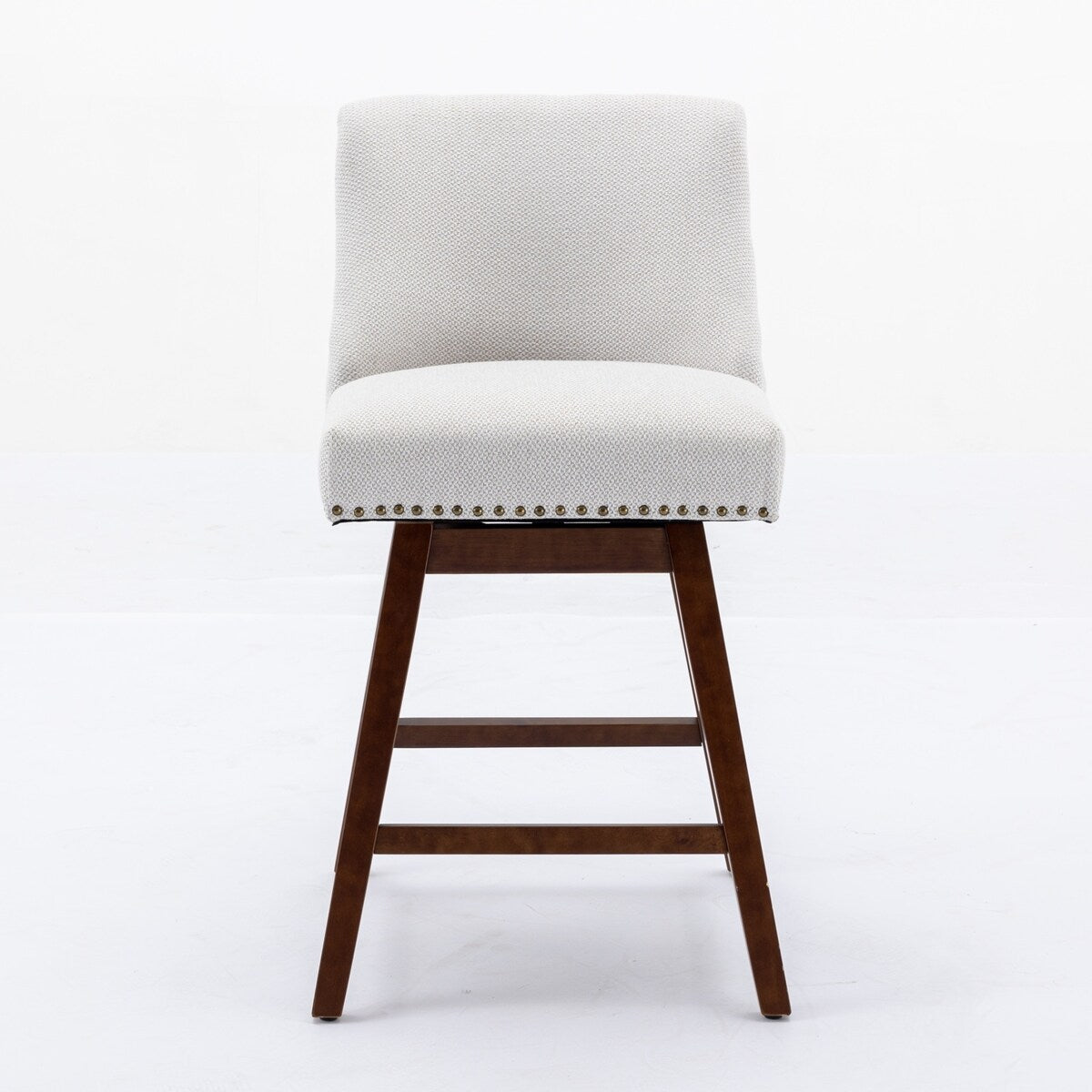 Counter Height Upholstered Swivel Bar Stools Set of 2