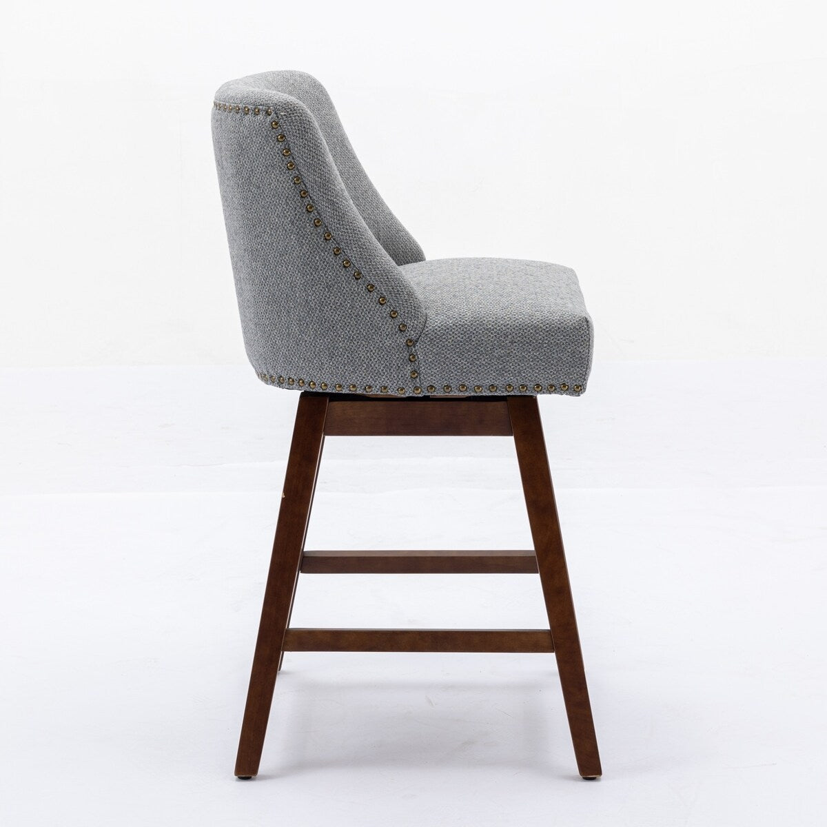 Counter Height Upholstered Swivel Bar Stools Set of 2