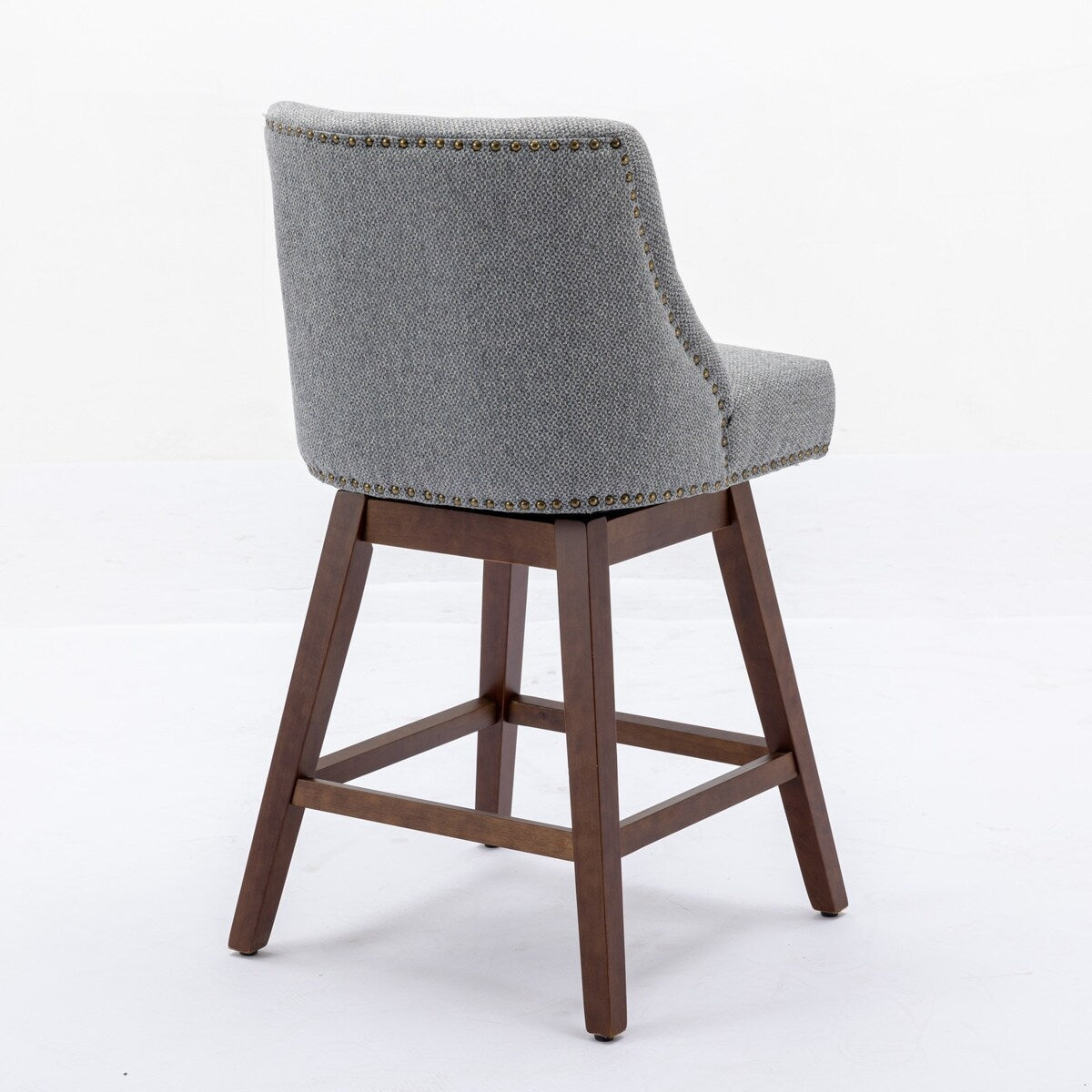 Counter Height Upholstered Swivel Bar Stools Set of 2
