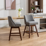 Counter Height Upholstered Swivel Bar Stools Set of 2