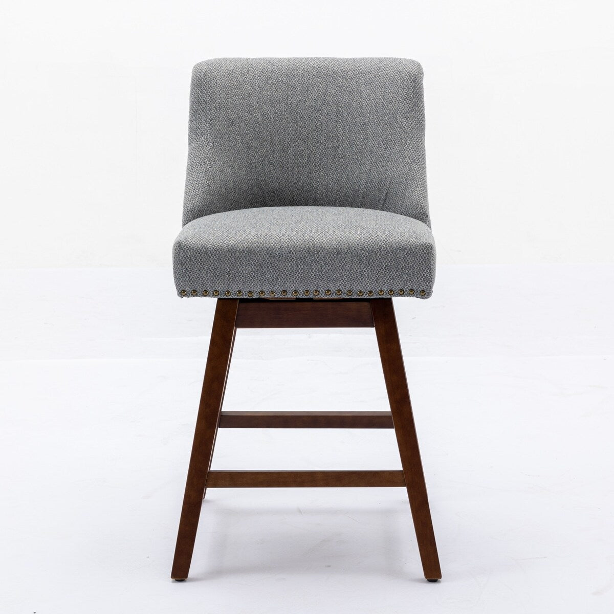 Counter Height Upholstered Swivel Bar Stools Set of 2