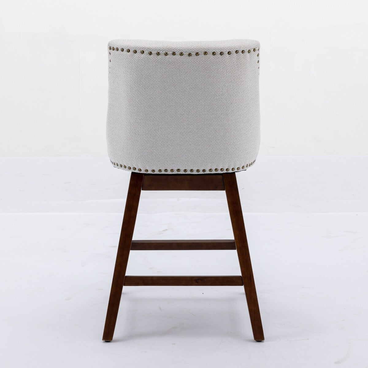 Counter Height Upholstered Swivel Bar Stools Set of 2