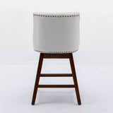 Counter Height Upholstered Swivel Bar Stools Set of 2