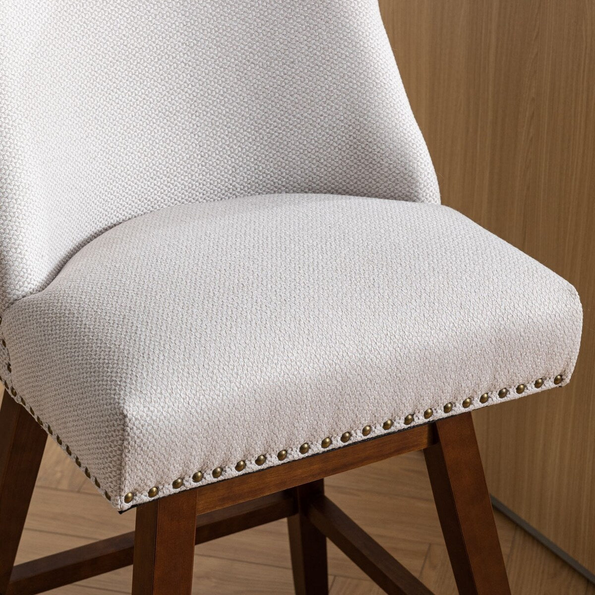 Counter Height Upholstered Swivel Bar Stools Set of 2