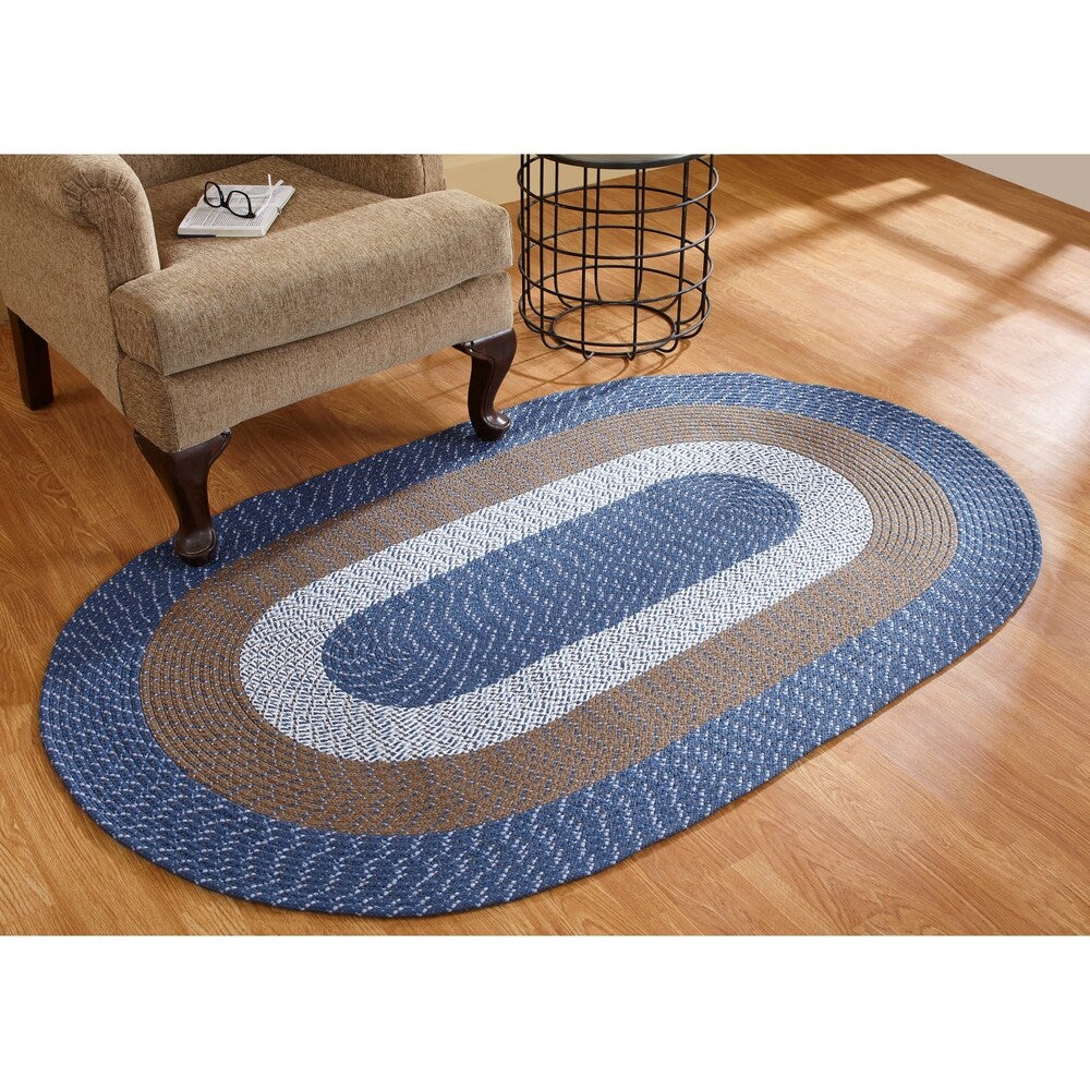 Better Trends Country Braided Reversible Indoor Area Rug