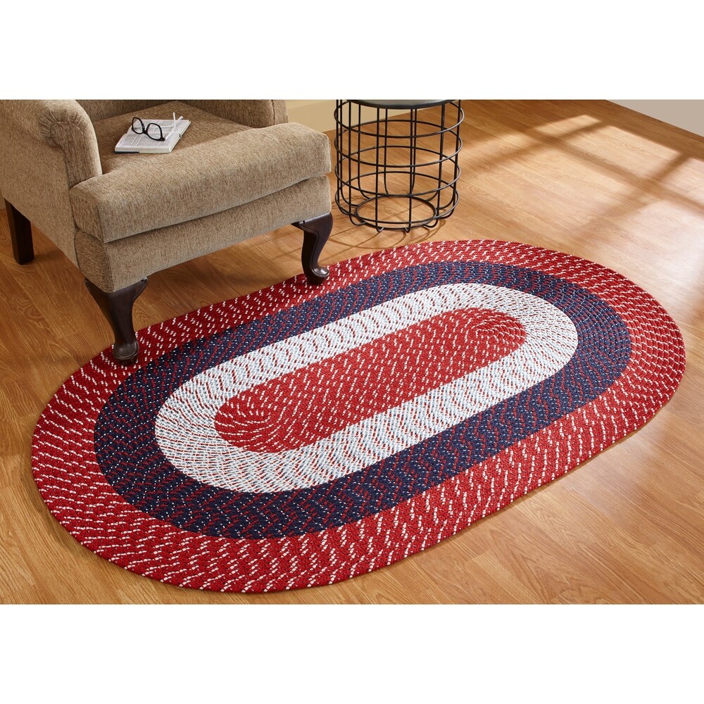 Better Trends Country Braided Reversible Indoor Area Rug