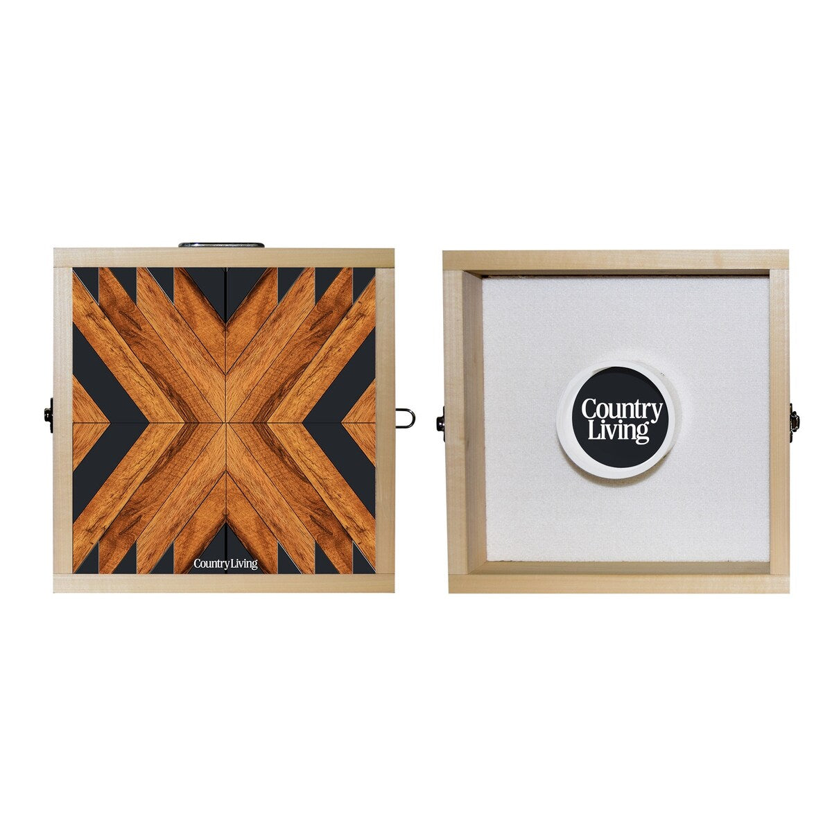 Country Living Reclaimed and Black Geometric Washer Toss Game - N/A