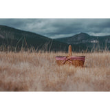 Country Picnic Basket, (Red & White Gingham Pattern) - N/A