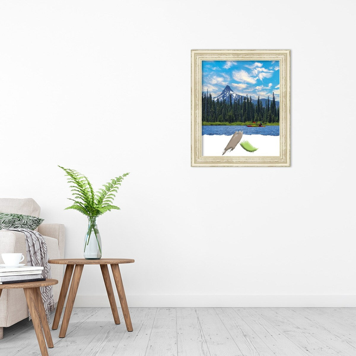 Country White Wash Wood Picture Frame, Photo Frame, Art Frame