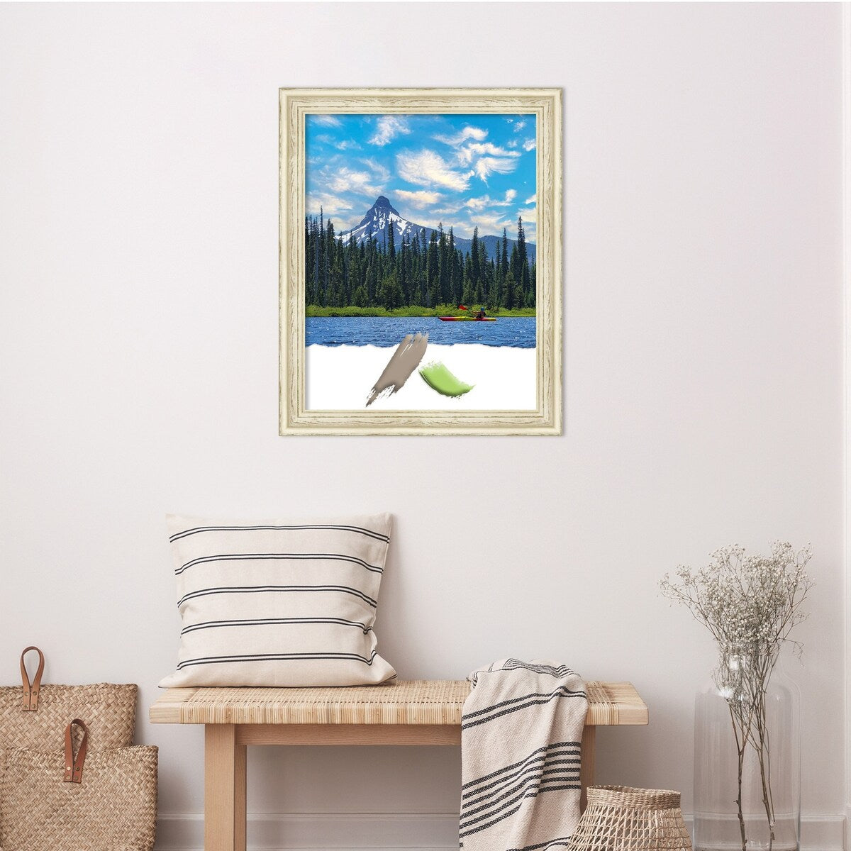 Country White Wash Wood Picture Frame, Photo Frame, Art Frame