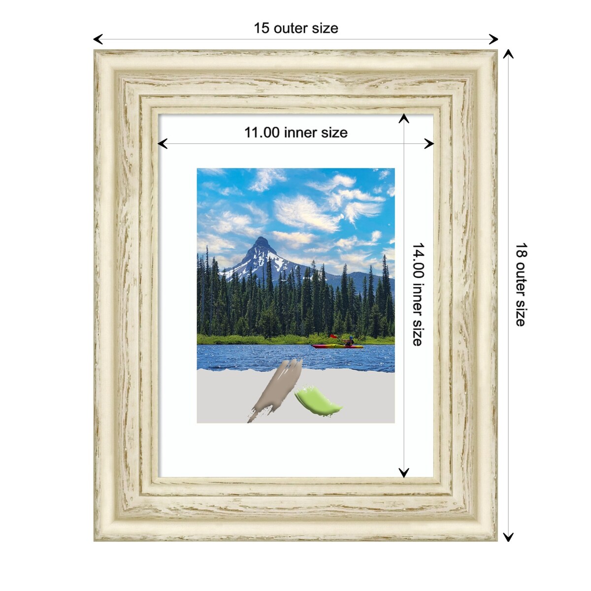 Country White Wash Wood Picture Frame, Photo Frame, Art Frame