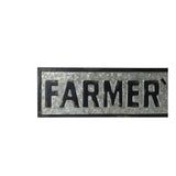 Countryside Metal Farmers Market Decor Sign, Black and Silver