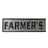 Countryside Metal Farmers Market Decor Sign, Black and Silver