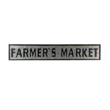 Countryside Metal Farmers Market Decor Sign, Black and Silver