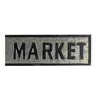 Countryside Metal Farmers Market Decor Sign, Black and Silver