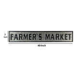 Countryside Metal Farmers Market Decor Sign, Black and Silver
