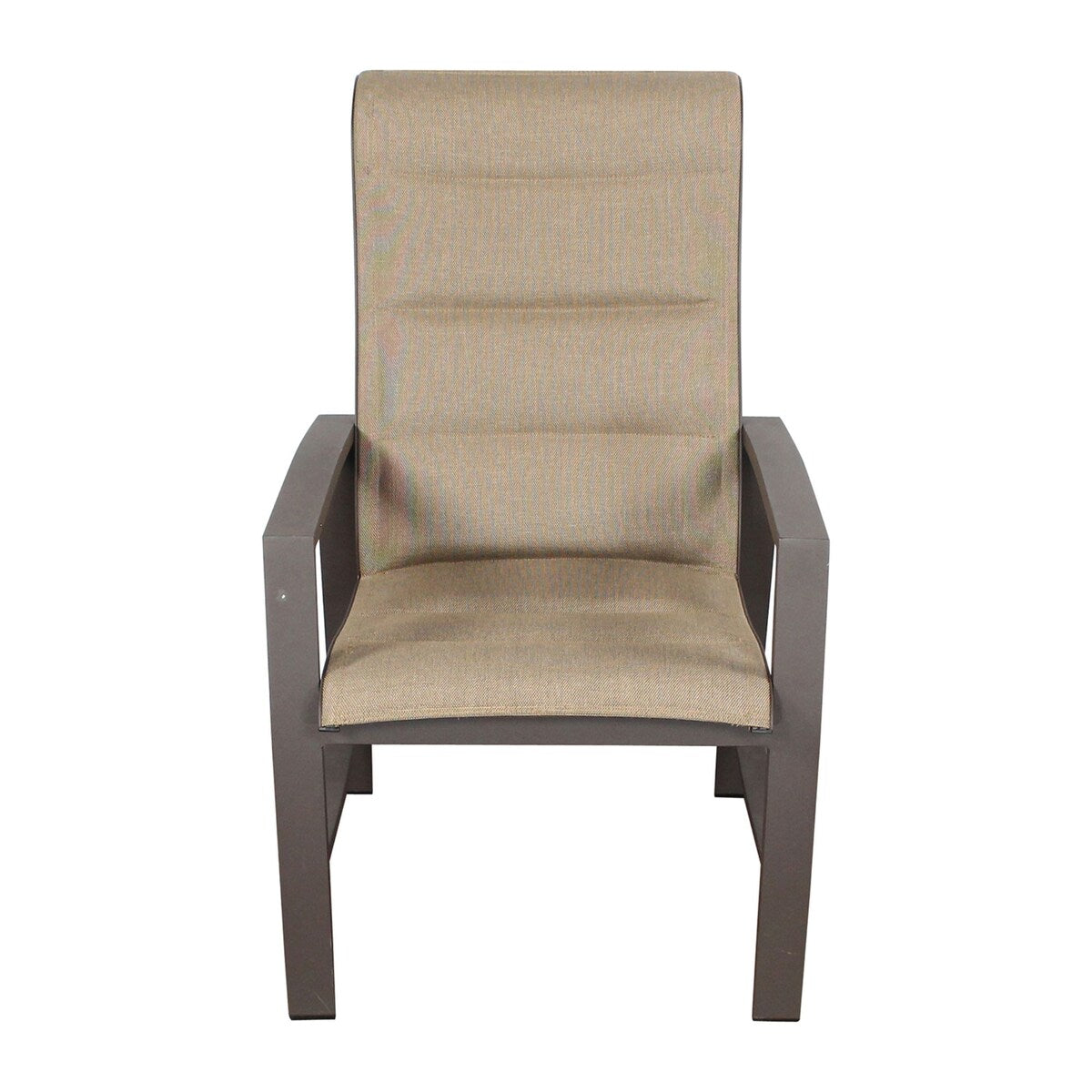 Courtyard Casual Santorini 7 Piece Mixed Dining Set 70" Rectangle Table with 2 Padded Swivel Sling Chairs and 4 Dining Chairs