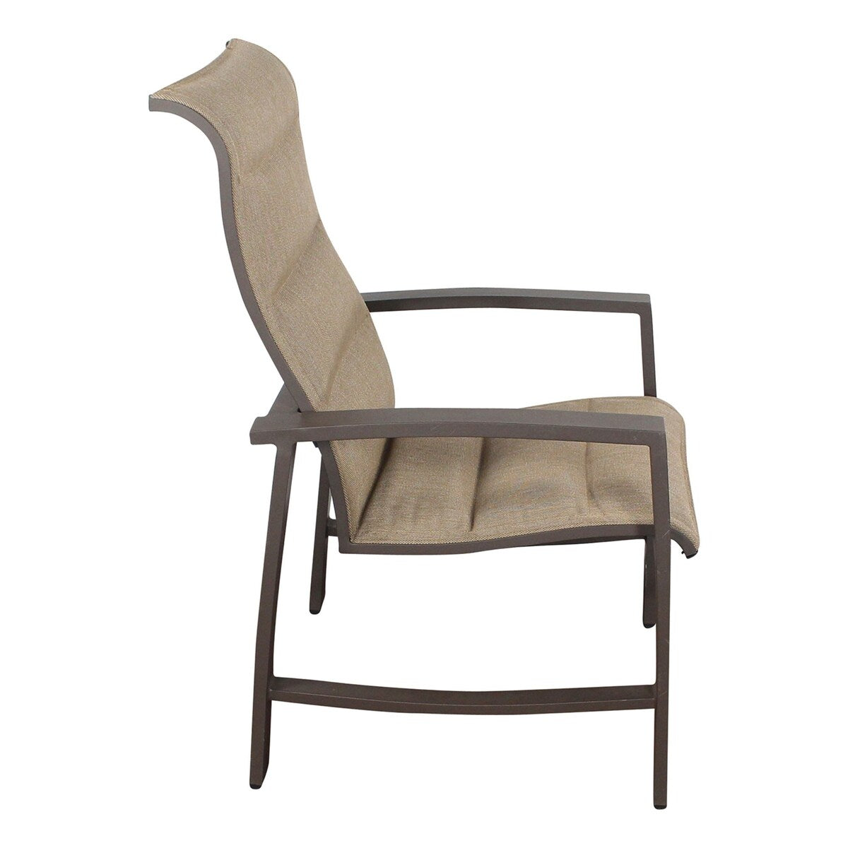 Courtyard Casual Santorini 7 Piece Mixed Dining Set 70" Rectangle Table with 2 Padded Swivel Sling Chairs and 4 Dining Chairs