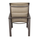 Courtyard Casual Santorini 7 Piece Mixed Dining Set 70" Rectangle Table with 2 Padded Swivel Sling Chairs and 4 Dining Chairs