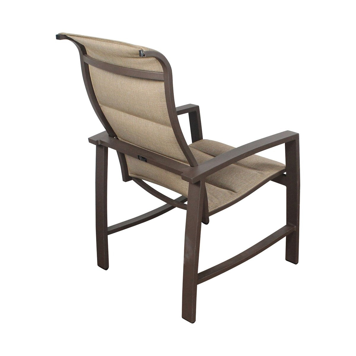 Courtyard Casual Santorini 7 Piece Mixed Dining Set 70" Rectangle Table with 2 Padded Swivel Sling Chairs and 4 Dining Chairs