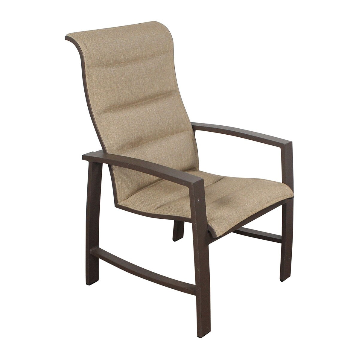 Courtyard Casual Santorini 7 Piece Mixed Dining Set 70" Rectangle Table with 2 Padded Swivel Sling Chairs and 4 Dining Chairs