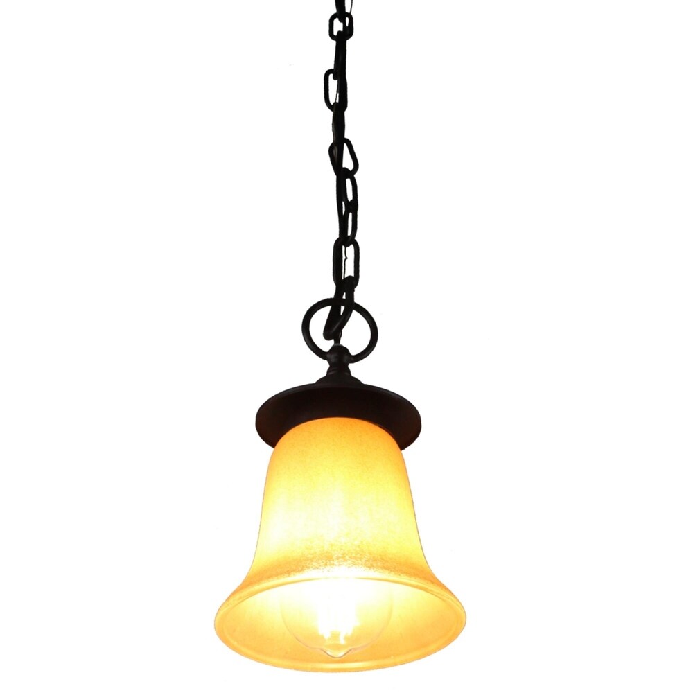 Coventry 1-Light Mini-Pendant Toasted Sienna Bronze Finish, Rustic Style, 100 watts max.