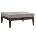 Covey Espresso Finish Linen Square Storage Ottoman by iNSPIRE Q Modern