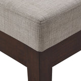 Covey Espresso Finish Linen Square Storage Ottoman by iNSPIRE Q Modern