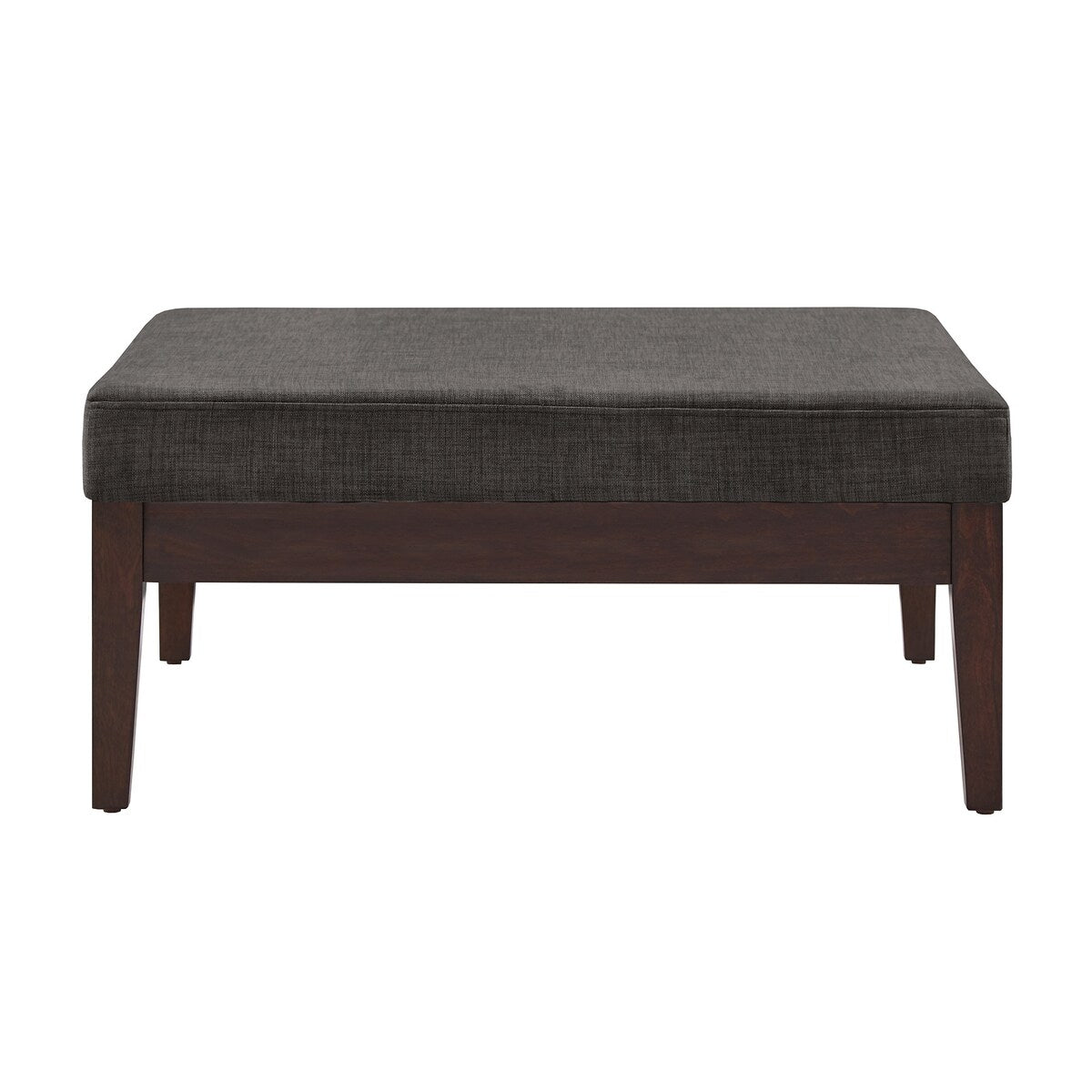 Covey Espresso Finish Linen Square Storage Ottoman by iNSPIRE Q Modern