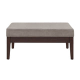Covey Espresso Finish Linen Square Storage Ottoman by iNSPIRE Q Modern