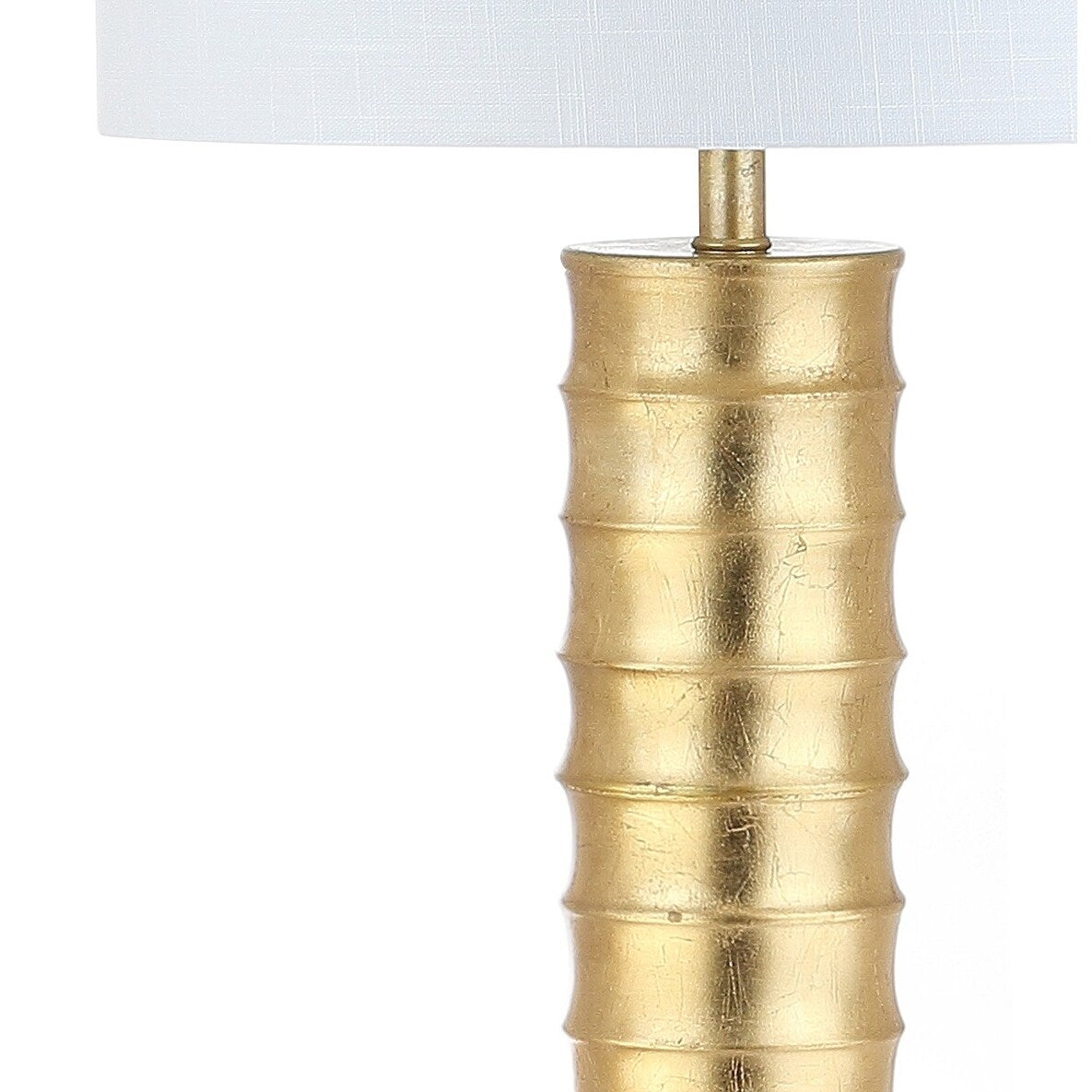 Cox 63" Metal LED Floor Lamp, Gold Leaf by JONATHAN Y - Gold leaf - 63" H x 18" W x 18" D