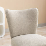 Cozy Curved Wingback Armchair, Corner Side Chair for Bedroom Living Room Office Cafe Lounge Hotel