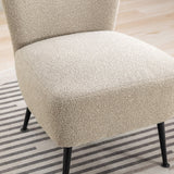 Cozy Curved Wingback Armchair, Corner Side Chair for Bedroom Living Room Office Cafe Lounge Hotel
