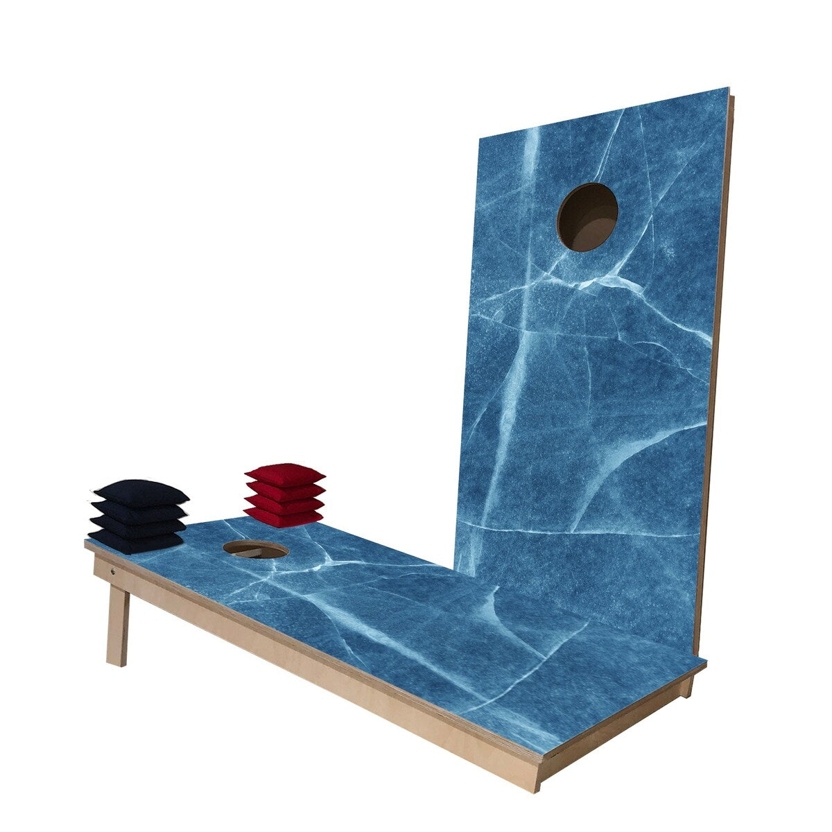 Cracked Ice Cornhole Set w LED Lights