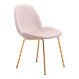 Cradle Rose Pink Velvet Side or Dining Chairs Set of 2 - 20.5"W x 22.4"D x 32.5"H