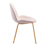 Cradle Rose Pink Velvet Side or Dining Chairs Set of 2 - 20.5"W x 22.4"D x 32.5"H