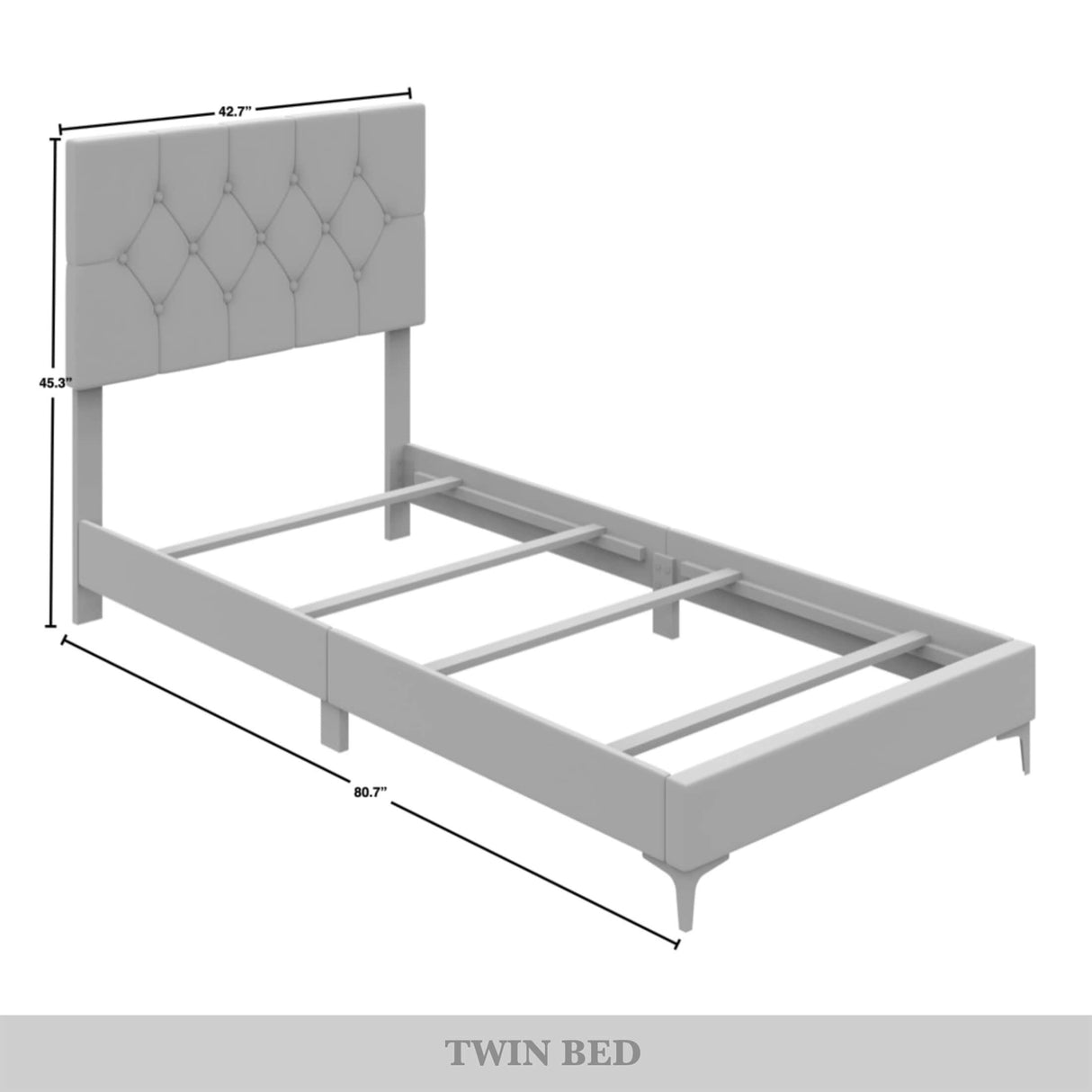 CraftPorch 3 Piece Bedroom Nightstands Set Diamond Button Tufted Bed