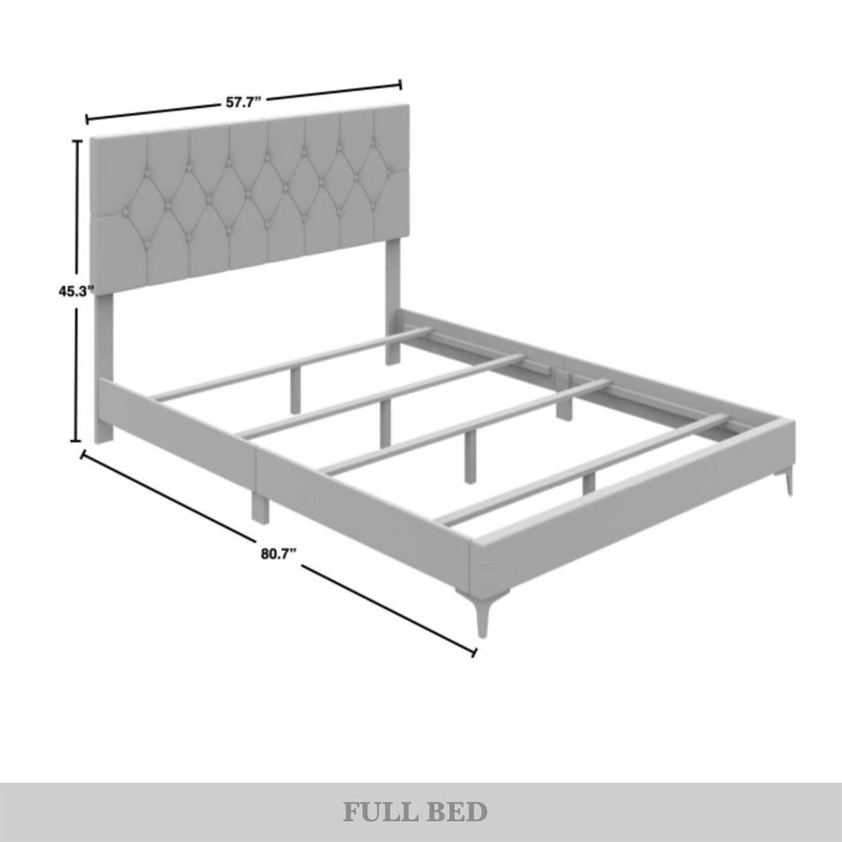 CraftPorch 3 Piece Bedroom Nightstands Set Diamond Button Tufted Bed