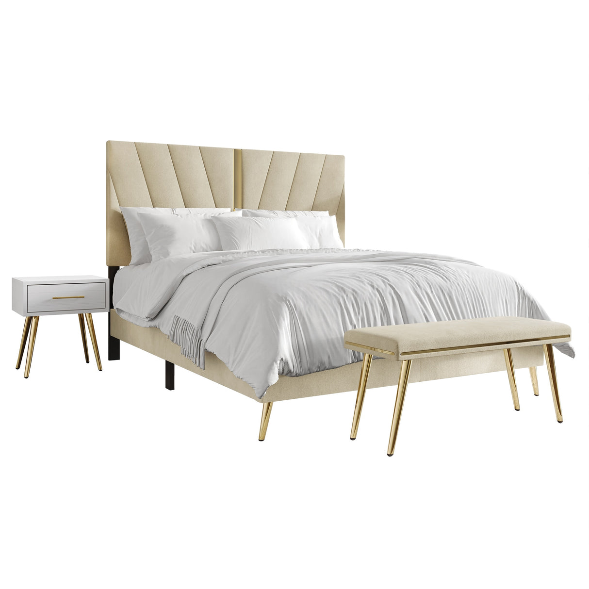 CraftPorch 4 Piece Contemporary Bedroom Set