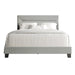CraftPorch 4-pieces Contemporary Grey Bed with Brown Furniture Bedroom Set