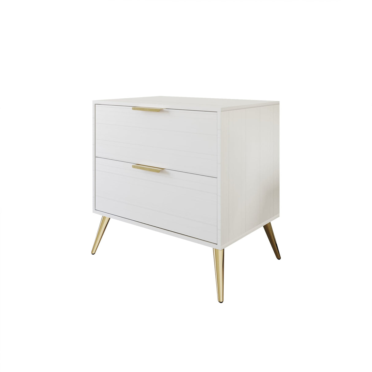 CraftPorch Contemporary 2-Drawers Wooden Nightstand